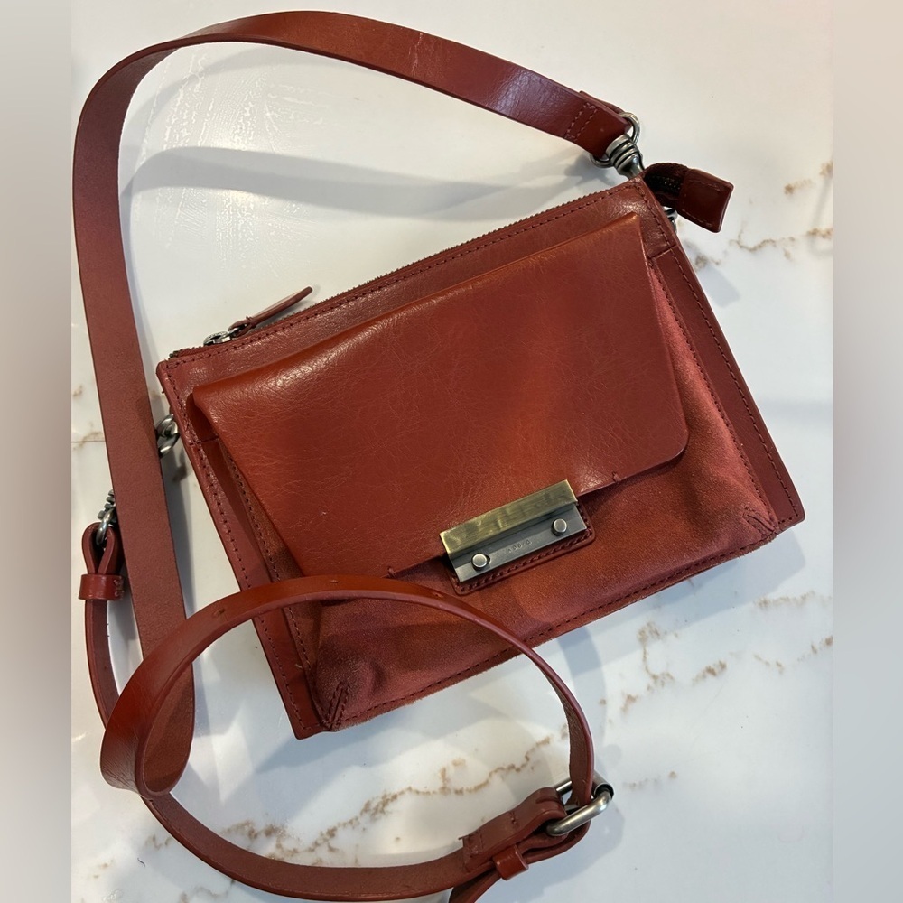 Kelsi Dagger Brooklyn red leather crossbody bag